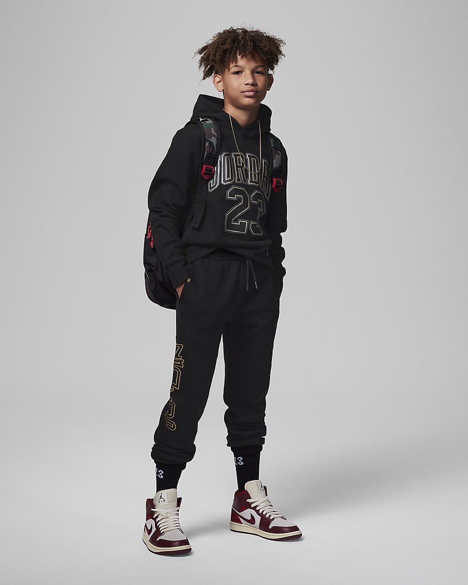 Black and gold jordan sweatpants discount